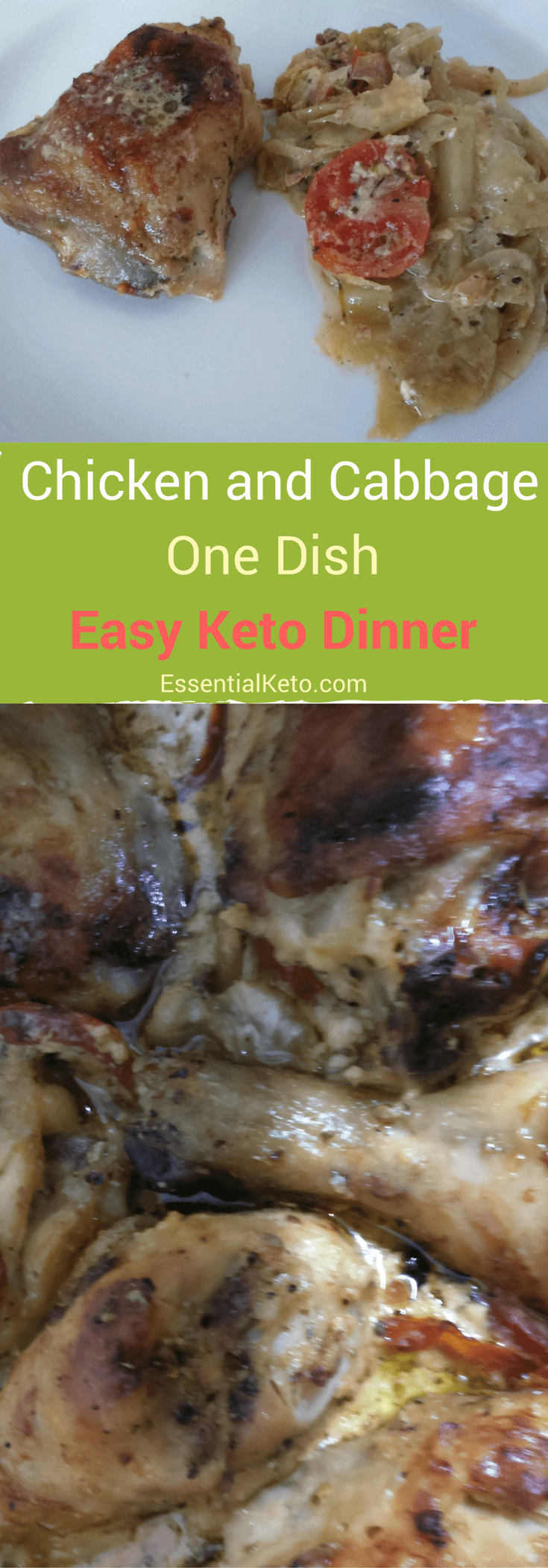 Easy one dish chicken and baby cabbage keto dinner