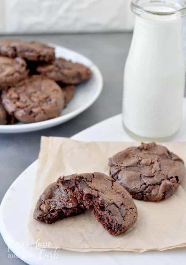 Flourless Chewy Double Chocolate Cookies