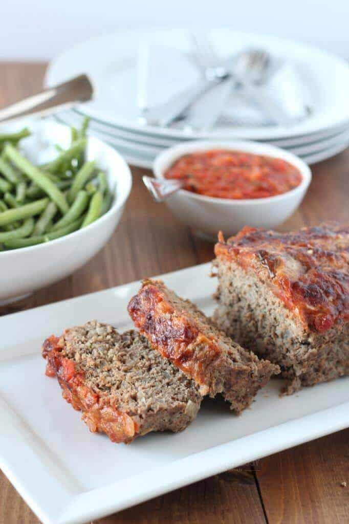 Italian Low Carb Meatloaf with Parmesan Cheese