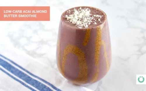 Acai Almond Butter Post Workout LCHF Smoothie