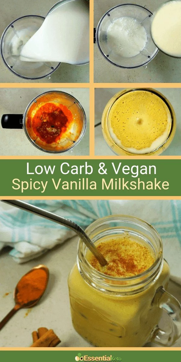 Low Carb and Vegan Spicy Vanilla Milkshake