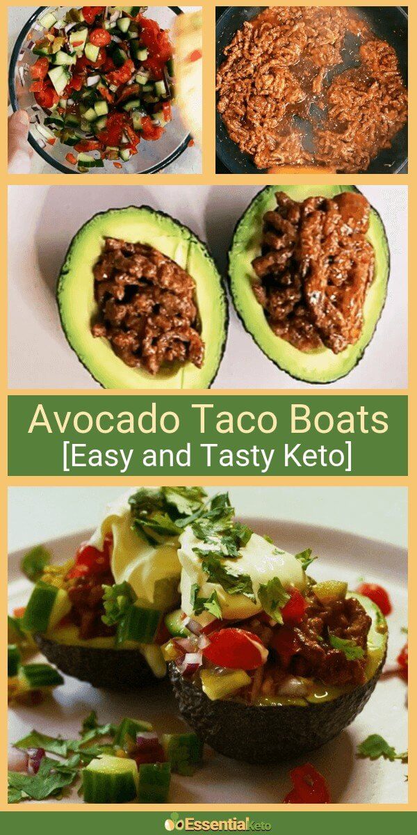 Low Carb Avocado Taco Boats