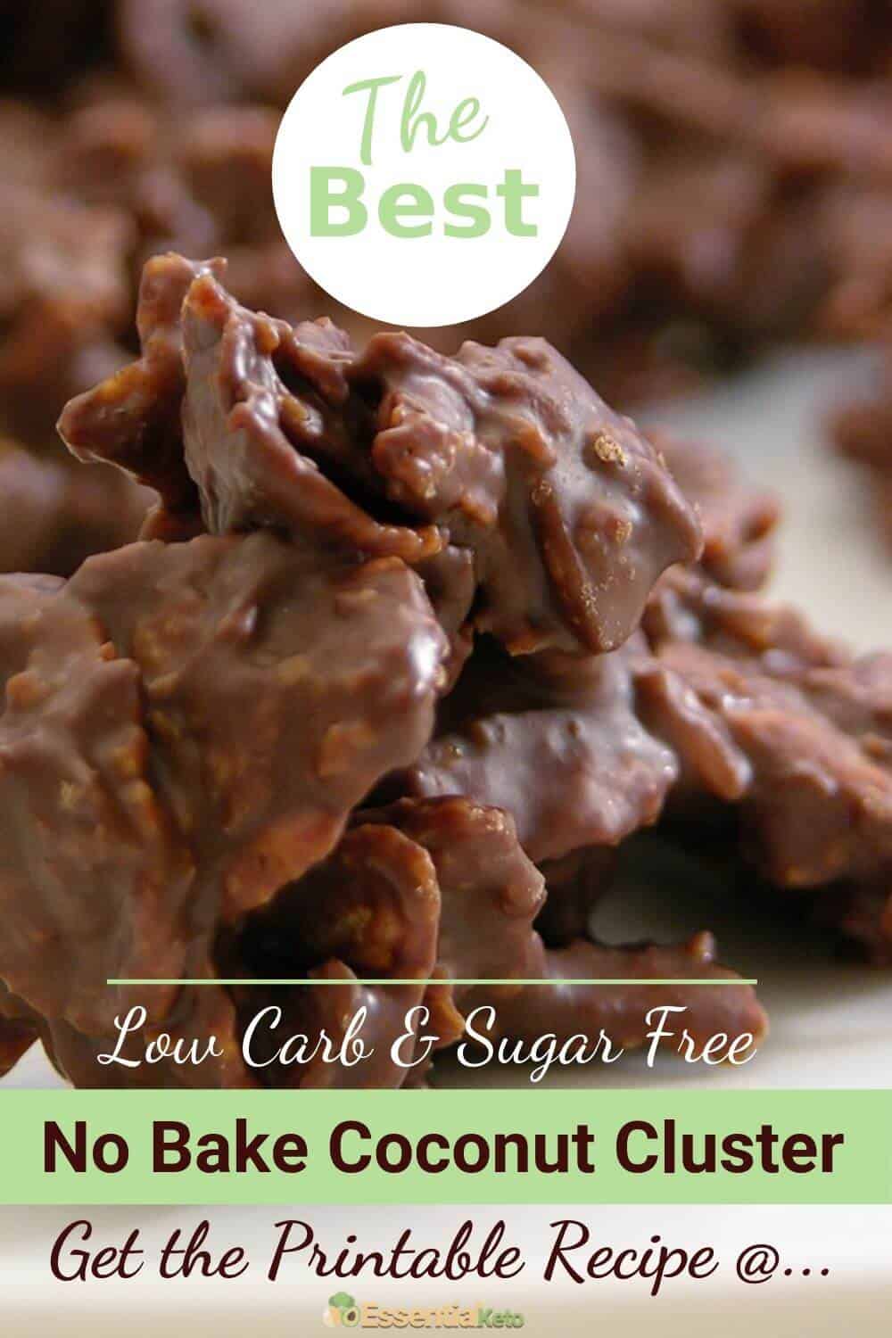 No Bake chocolate and coconut cluster [Easy Keto Cookie]