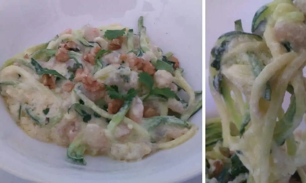 Shrimp Zucchini Pasta [Rich Keto]