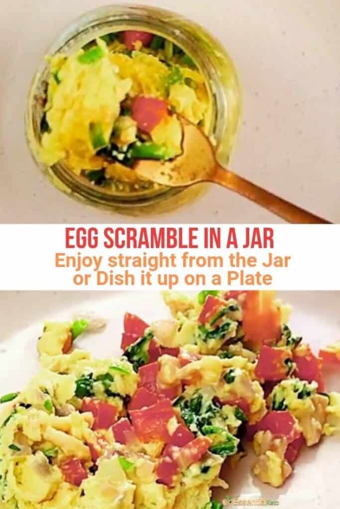 Egg Scramble - Straight from the Jar and Plated