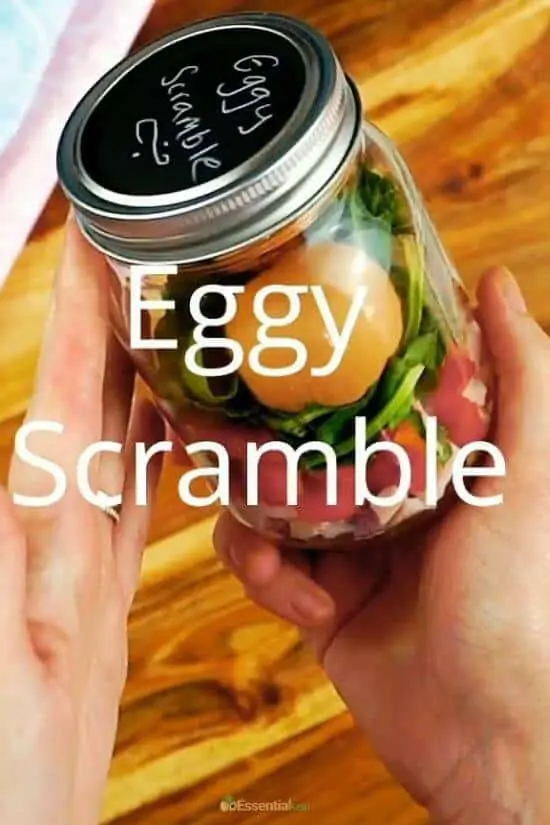 Eggy Scramble Ingredients in a Jar