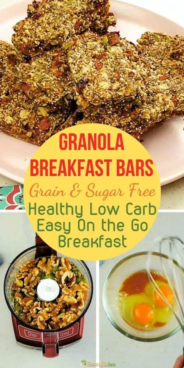 Grain and Sugar free Granola Breakfast Bars