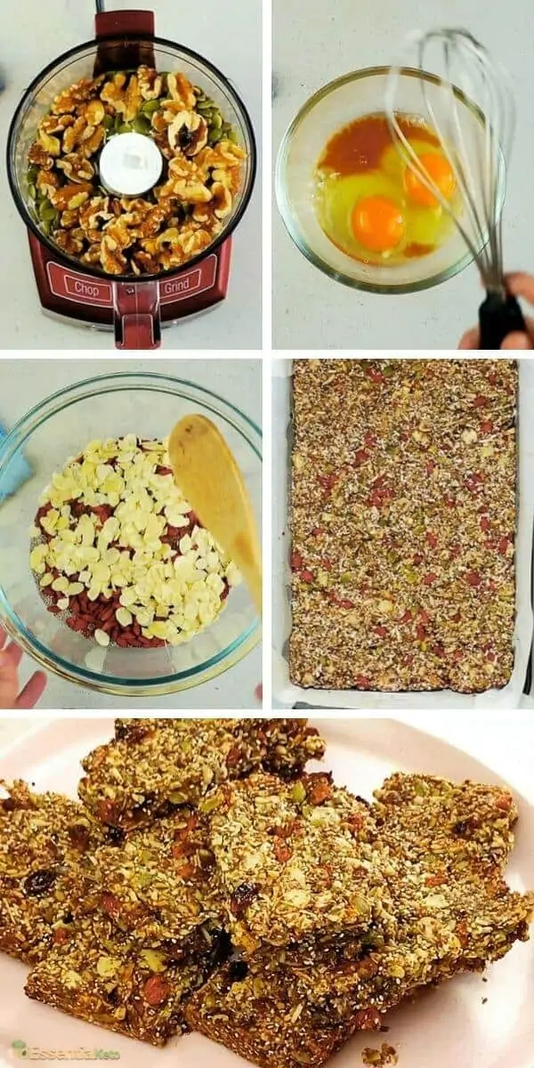 How to Make Grain and Sugar Free Low Carb Granola Bars