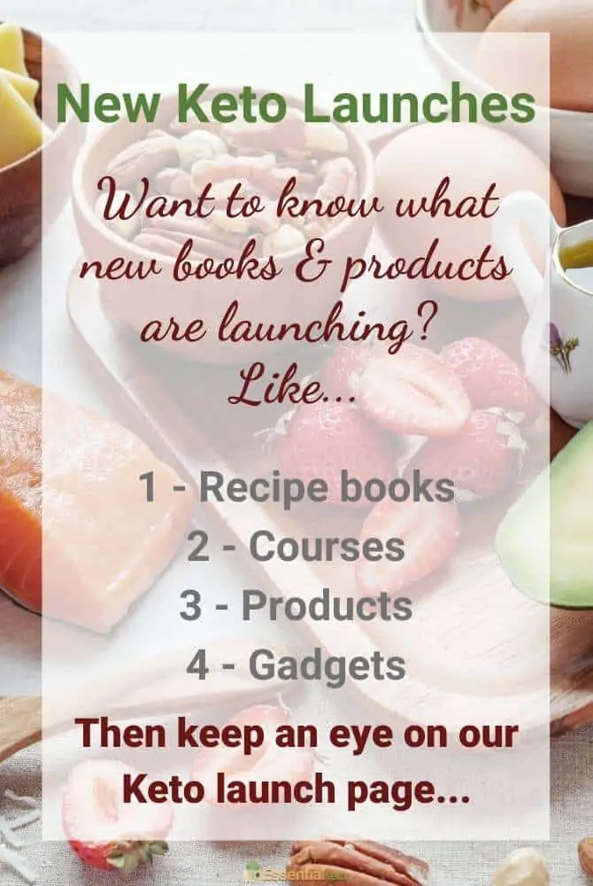 Information about new keto product and book launches