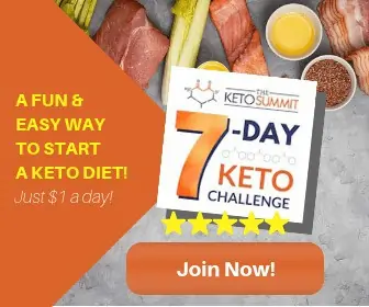 Call to action to join 7 day keto challenge