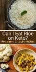 Can I eat rice on keto plus substitutes