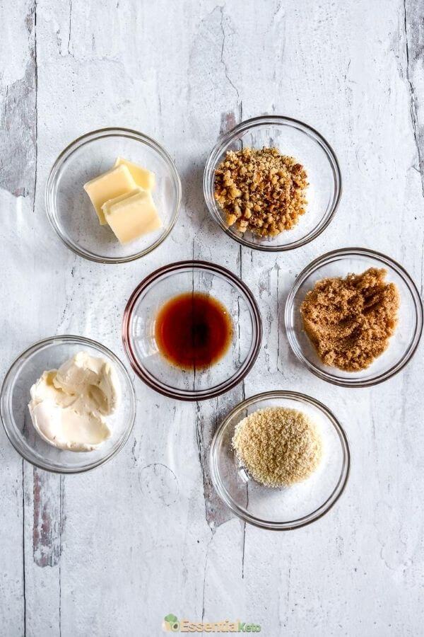 Ingredients to make crunchy creamy Fat Bombs