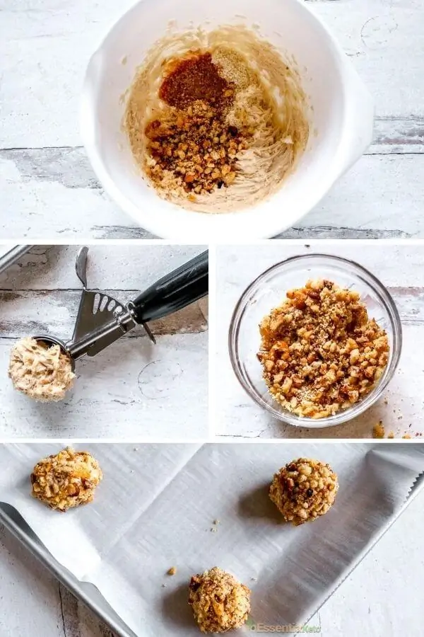 Make 6 Small Nutty Cream Cheese Balls Make 6 Small Nutty Cream Cheese Balls
