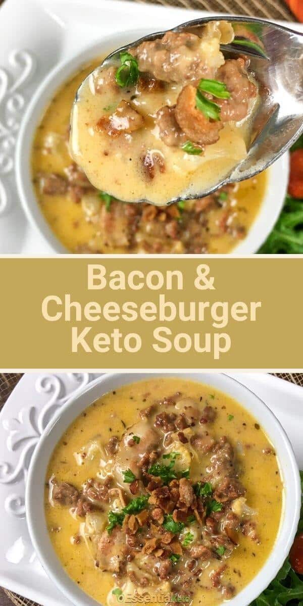 Bacon and Cheeseburger Keto Soup Bacon and Cheeseburger Soup