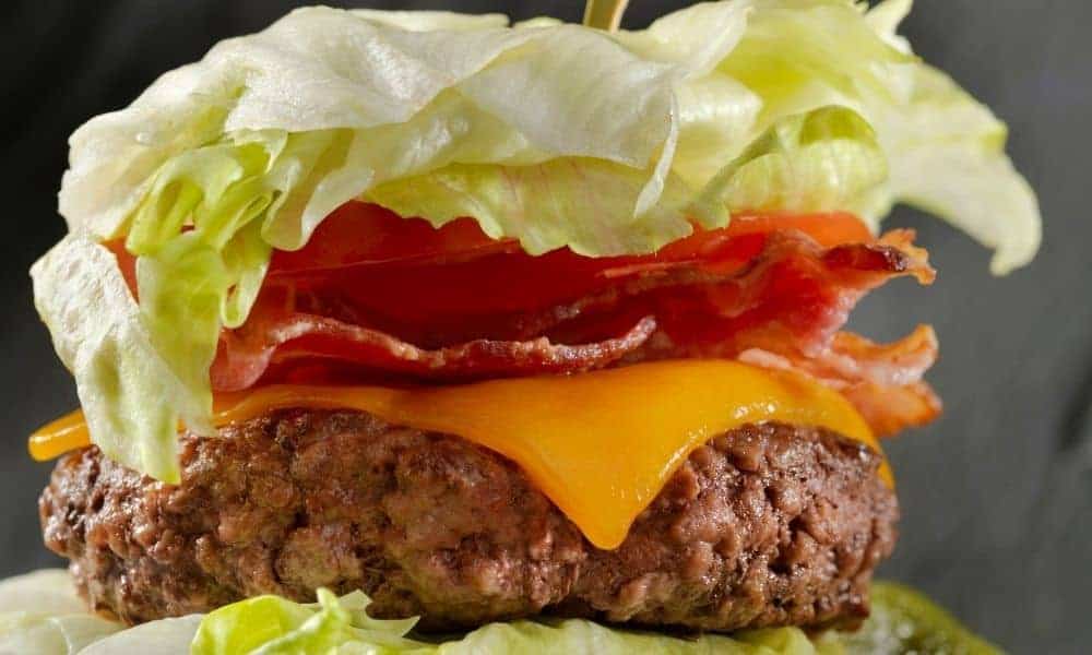 Lettuce cheese burger