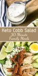 Easy Keto Cobb Salad with Ranch Dressing [30 Minute Keto Family Meals]